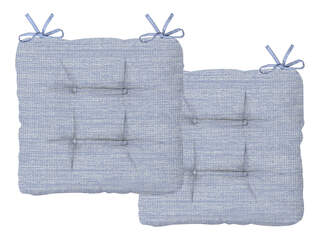 Outdoor Seat Cushion - Blue Linen