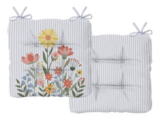 Outdoor Seat Cushion - Flowers