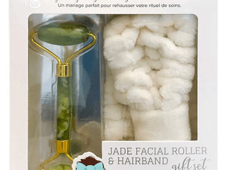 Jade Facial Roller & Hairband Set