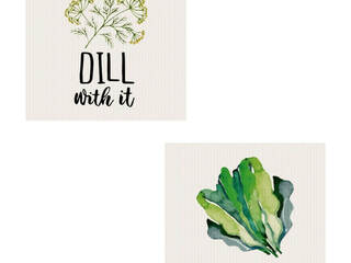 2 Pack Reusable Dish Cloth- Dill/Kale
