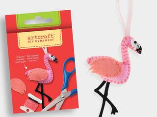 DIY Felt Ornament Kit Flamingo 