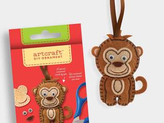 DIY Felt Ornament Kit Monkey