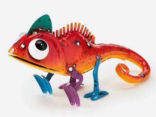 Metal Chameleon Figure