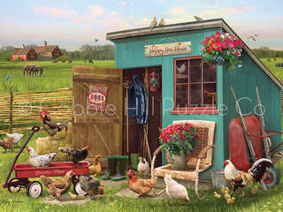 Happy Hen House Puzzle (1,000) Piece