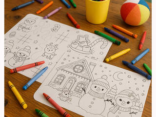 Xmas Colouring Placemats