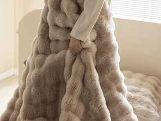 Tan Ripple Rabbit Throws