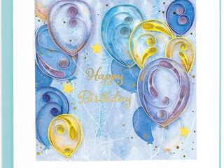Quilling Card<br>Birthday Balloons & Stars