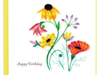 Quilling Card<br>Birthday Wildflowers