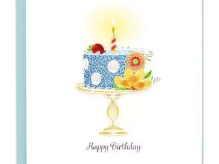 Quilling Card<br>Birthday Cake