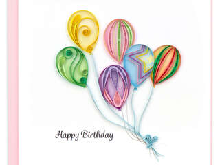 Quilling Card<br>Birthday Balloons