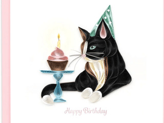 Quilling Card<br>Birthday Cat