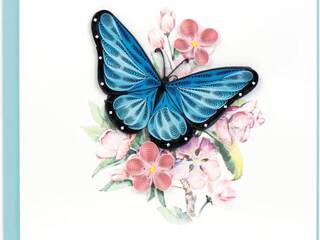 Quilling Card<br>Butterfly & Flowers