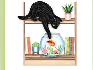 Quilling Card<br>Mischievous Cat