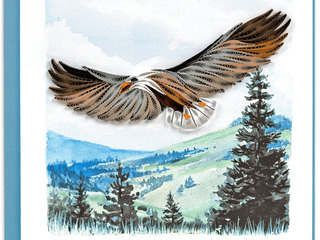 Quilling Card Soaring Eagle  