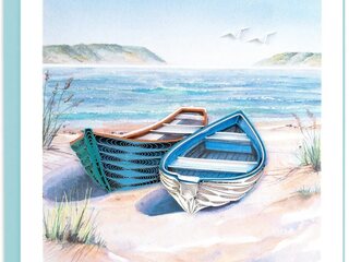 Quilling Card<br>Two Boats on the Shore