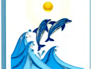 Quilling Card<br>Jumping Dolphins