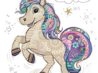 Una Unicorn Bug Art Card