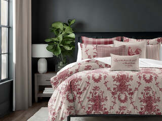 Country Lane Toile <br>Crimson by 6ix Tailors