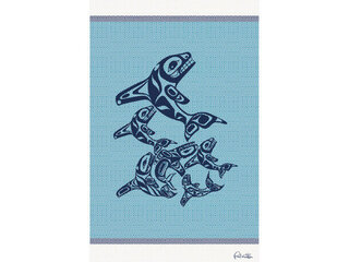 Artisan Cotton Towel<br>Orca Family