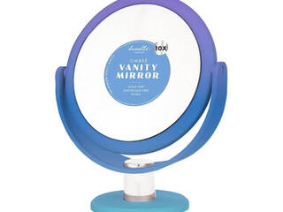 1X/10X Soft Touch Round Mirror- Purple/Blue