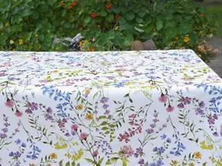 Vivid Flowers Premium Vinyl Tablecloth