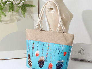 Feathers Canvas Beach Bags