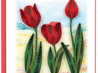 Quilling Gift Enclosure<br>Red Tulip Field