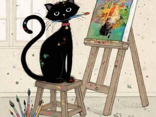 Artist Cat Card