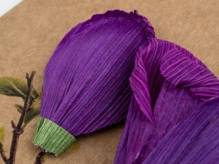 Purple Magnolia Handmade Card