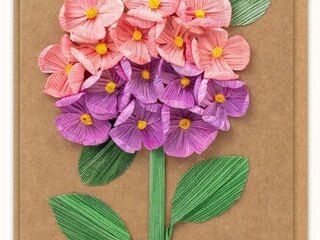 Purple Hydrangeas Handmade Card