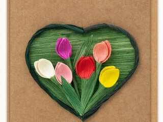 Garden Heart Handmade Card