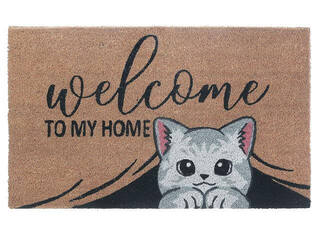 Welcome Cat Coir Door Mat