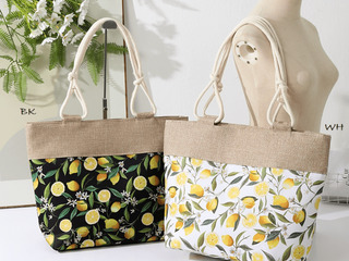 Lemons Canvas Beach Bags