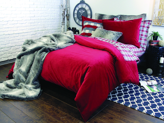 Langtry Red Velvet Bedding <br>by Alamode