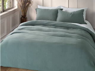 Lin Blue Steel Linen Bedding <br>by Brunelli