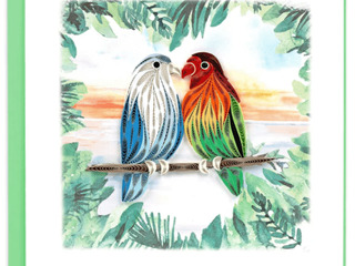 Quilling Card Love Birds