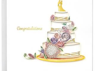 Quilling Card <br>Floral Wedding Cake