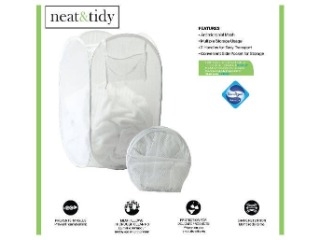 Mesh Foldable Pop Up Hamper-White