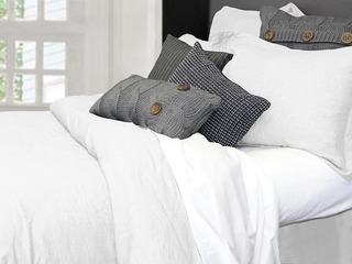 Morgan Linen White Bedding