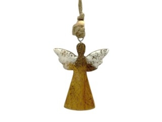 Mango Wood Ornament-Angel