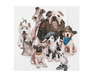 Dressed Dogs - Luncheon Napkins