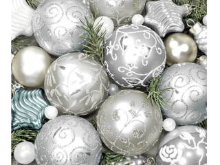 Silver Baubles Napkins