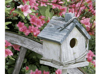Spring Birdhouse - Luncheon Napkins