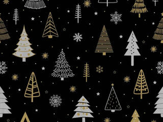 Glittery Trees - Luncheon Napkin