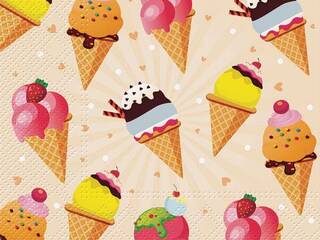 Ice Cream Cones Napkins
