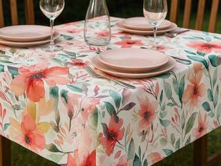 Painted Petals Premium Vinyl Tablecloth