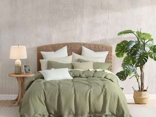 Linen Bedding-Spray Green 
