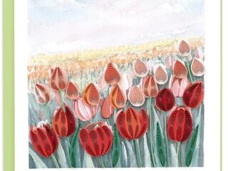 Tulip Field Quilling Card