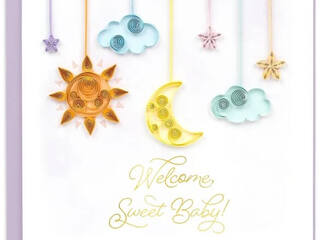 Night Sky Baby Quilling Card