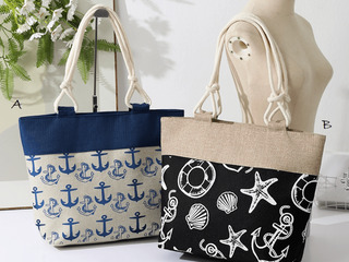 Nautical Canvas Beach Bags